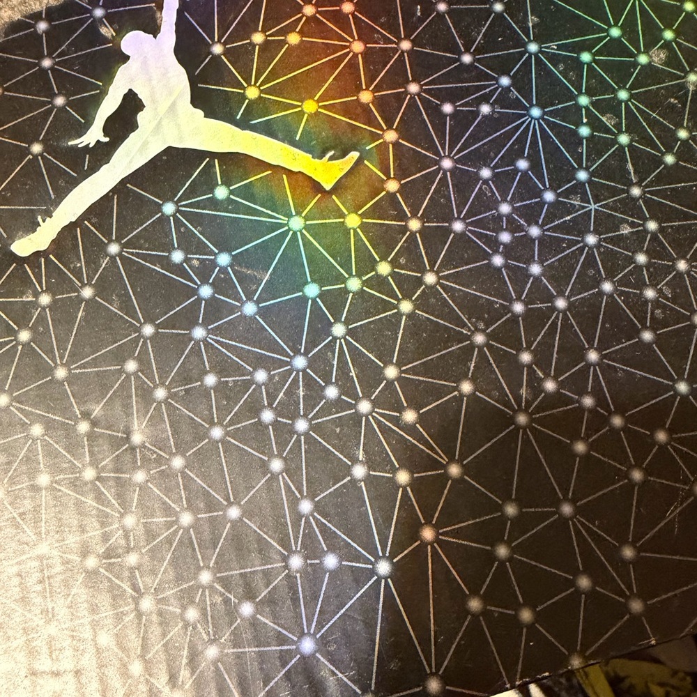 Jordan Black Holographic Label Shoe Box Lid